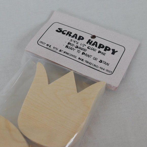 Tulip Flower Ready to Paint Stain DIY Craft Crafting Project Kit Scrap Happy New - Picture 2 of 6